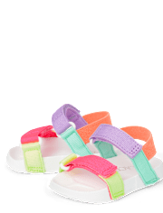 Baby Girls Colorblock Webbed Sandals