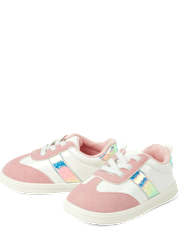Espadrilles premiers pas à couleurs contrastées pour bébés filles