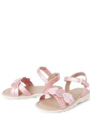 Toddler Girls Glitter Heart Sandals
