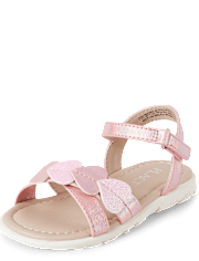 Toddler Girls Glitter Heart Sandals