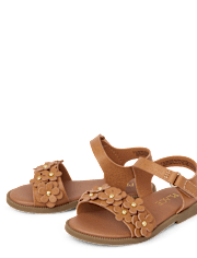 Toddler Girls Jeweled Flower Sandals