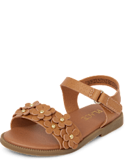 Toddler Girls Jeweled Flower Sandals
