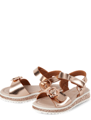 Toddler Girls Glitter Platform Sandals