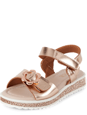 Toddler Girls Glitter Platform Sandals