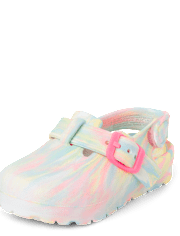 Toddler Girls Rainbow Tie Dye Clogs