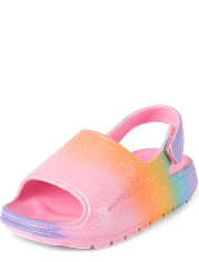 Toddler Girls Glitter Rainbow Ombre Slides