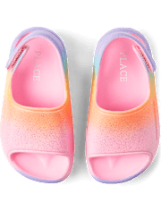 Toddler Girls Glitter Rainbow Ombre Slides