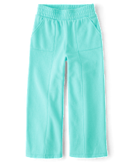 Pantalon de détente à jambe large en polaire pour fille