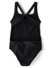 Girls Cut-Out One Piece Swimsuit