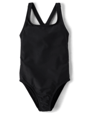 Girls Cut-Out One Piece Swimsuit