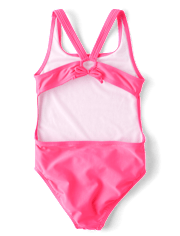 Girls Cut-Out One Piece Swimsuit