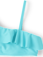 Girls Ruffle One Shoulder Bikini Swimsuit