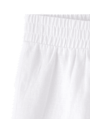 Pantalon de plage à jambe large en lin mélangé Fille