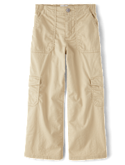 Pantalon cargo à jambe large pour fille