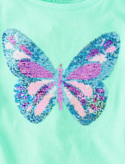 Haut graphique à sequins pour filles