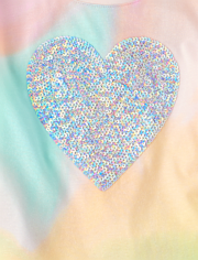 Haut graphique à sequins pour filles