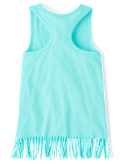 Girls Graphic Fringe Tank Top