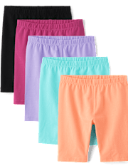 Girls Bike Shorts 5-Pack