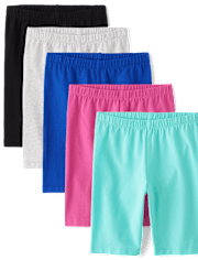 Girls Bike Shorts 5-Pack