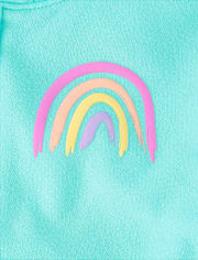 Girls Graphic Fleece Zip Up Hoodie