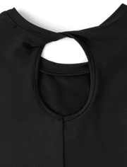 Girls Quick Dry Twist Back Boxy Top