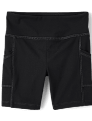 Girls Quick Dry High Rise Bike Shorts
