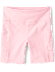 Short cycliste taille haute à séchage rapide pour fille