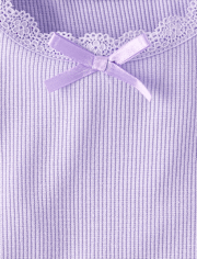 Girls Floral Ribbed Fit And Flare Dress