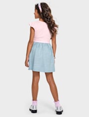 Girls Bunny Fit And Flare Dress
