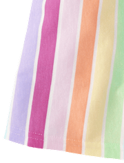 Robe débardeur à rayures arc-en-ciel pour filles