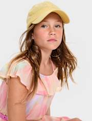 Girls Rainbow Tie Dye Off Shoulder Dress