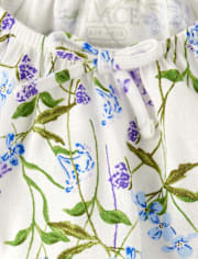 Girls Floral Smocked Top
