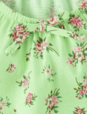 Girls Floral Smocked Top