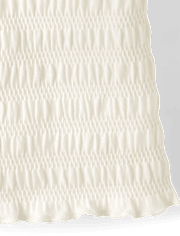 Girls Smocked Keyhole Top