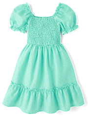 Robe à volants froncés pour maman et moi pour filles