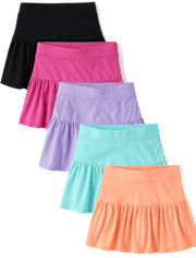 Lot de 5 jupes-shorts à volants pour fille
