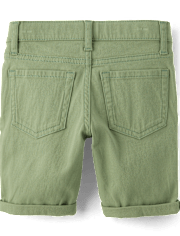 Short Skimmer en sergé à revers retroussés pour fille