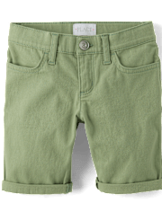 Short Skimmer en sergé à revers retroussés pour fille
