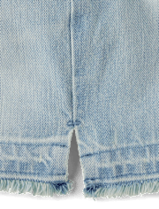 Girls Denim Midi Shorts