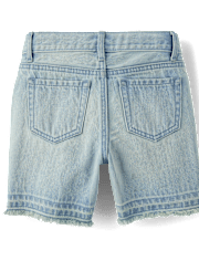 Girls Denim Midi Shorts