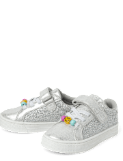 Toddler Girls Glitter Beaded Low Top Sneakers