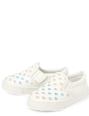 tout-petit, fille Perforated Scintillant Heart à enfiler Espadrilles