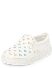 tout-petit, fille Perforated Scintillant Heart à enfiler Espadrilles