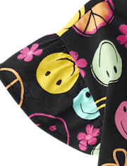 Girls Print Flutter Top