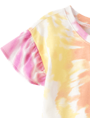 Haut imprimé à volants pour filles