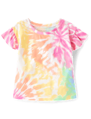 Girls Print Flutter Top