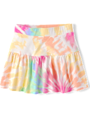 Girls Print Tiered Skort