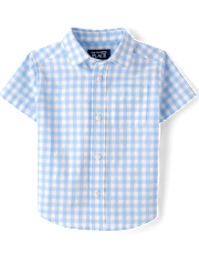 Baby And Toddler Boys Dad And Me Gingham Poplin Button Up Shirt