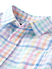 Baby And Toddler Boys Dad And Me Gingham Poplin Button Up Shirt