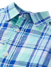 Baby And Toddler Boys Dad And Me Plaid Poplin Button Up Shirt